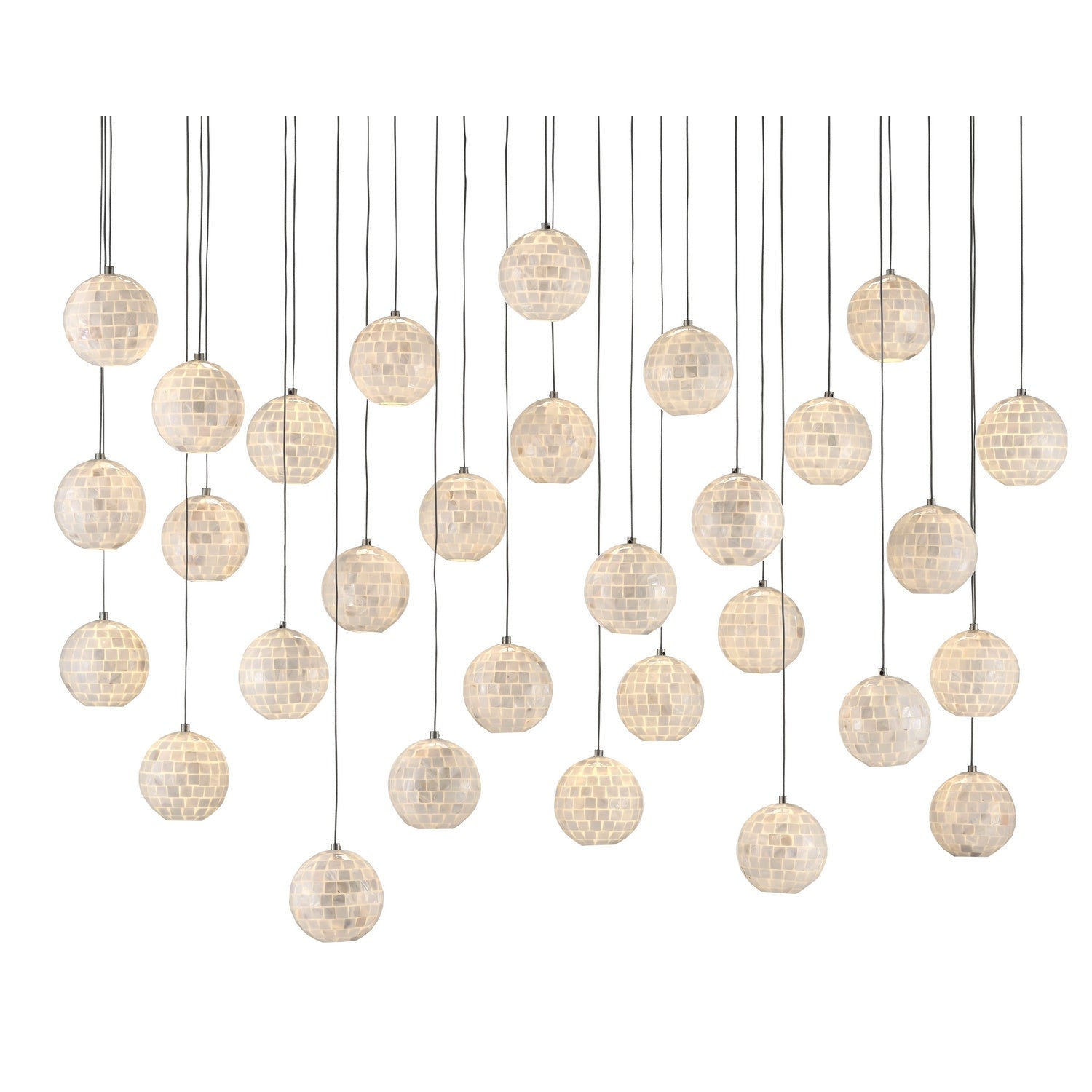 Currey and Company - 9000-0721 - 30 Light Pendant - Finhorn Collection - Pearl