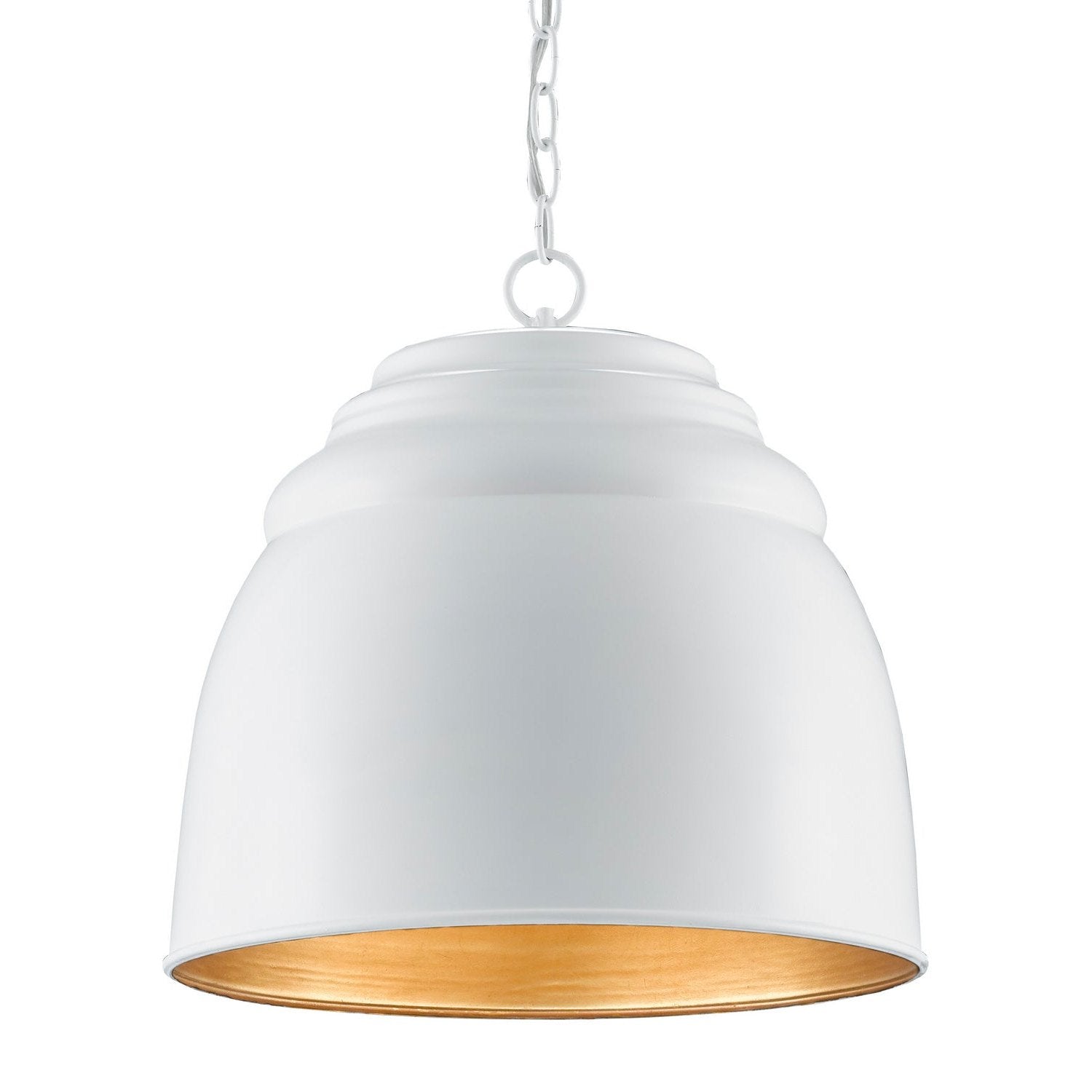 Currey and Company - 9000-0729 - One Light Pendant - Thalliard White Pendant - Contemporary Gold Leaf/Sugar White