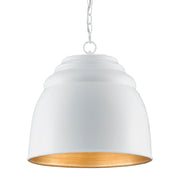 Currey and Company - 9000-0729 - One Light Pendant - Thalliard White Pendant - Contemporary Gold Leaf/Sugar White