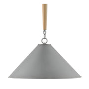 Currey and Company - 9000-0732 - One Light Pendant - Oldany Pendant - Hiroshi Gray/Sugar White/Washed Wood