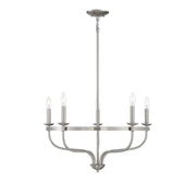 Meridian - M10087BN - Five Light Chandelier - Brushed Nickel