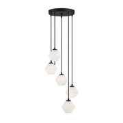 Meridian - M10094MBK - Five Light Chandelier - Matte Black