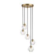 Meridian - M10095NB - Five Light Chandelier - Natural Brass