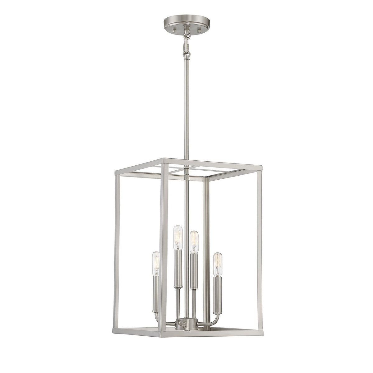Meridian - M30008BN - Four Light Pendant - Brushed Nickel