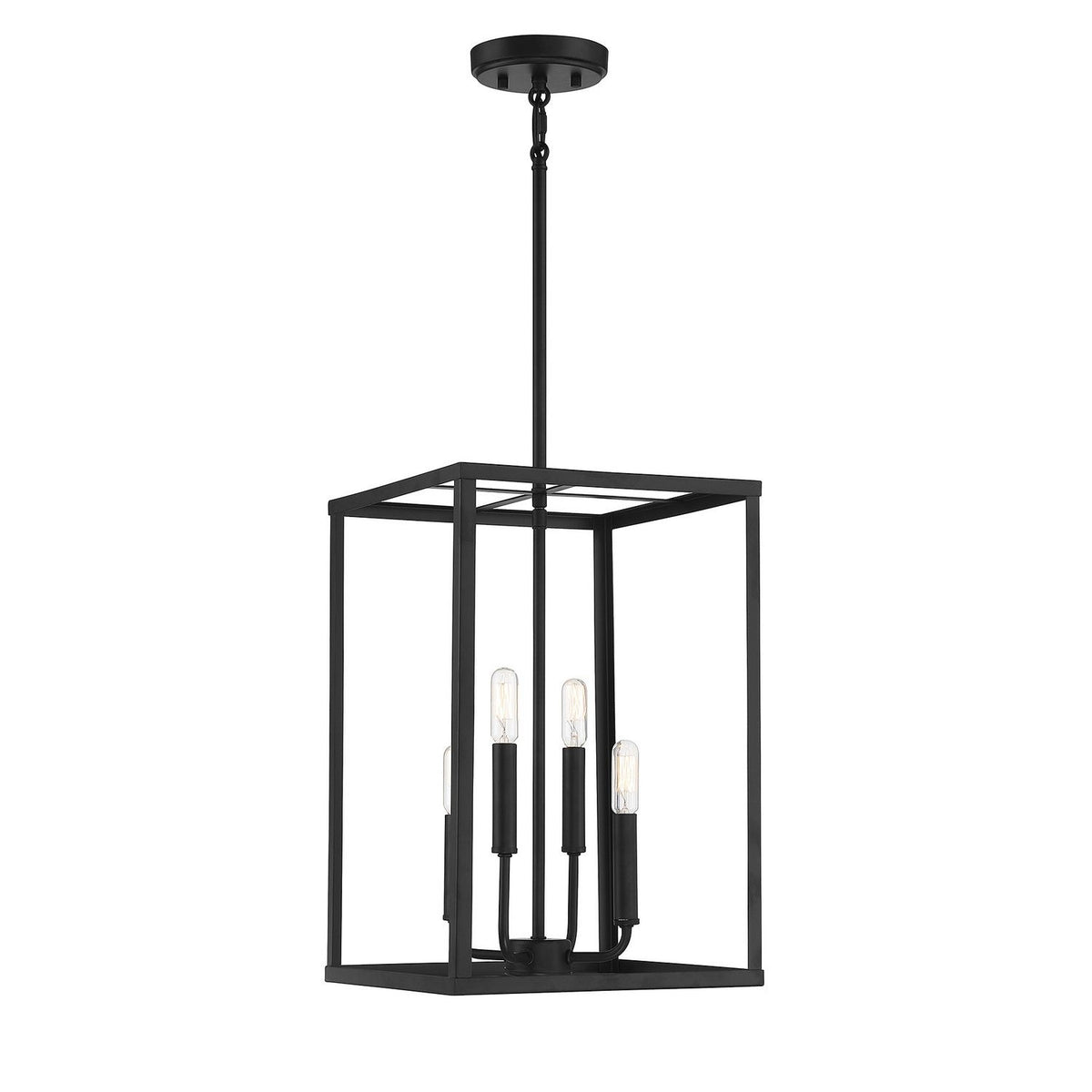 Meridian - M30008MBK - Four Light Pendant - Matte Black