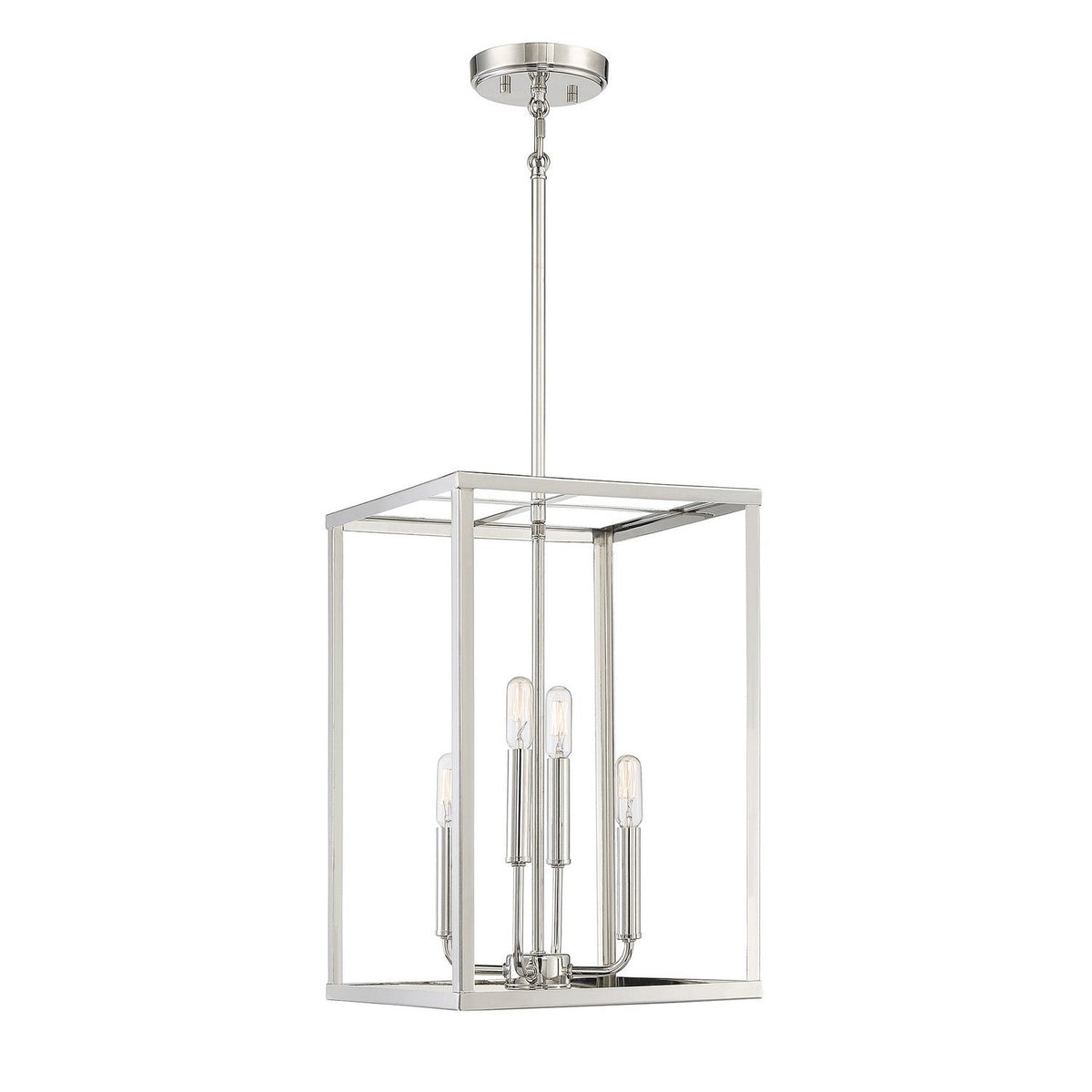 Meridian - M30008PN - Four Light Pendant - Polished Nickel