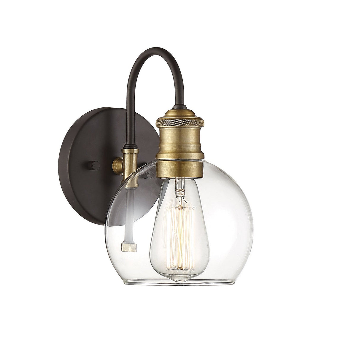 Meridian - M50040ORBNB - One Light Outdoor Wall Sconce - Moutd - Oil Rubbed Bronze with Natural Brass