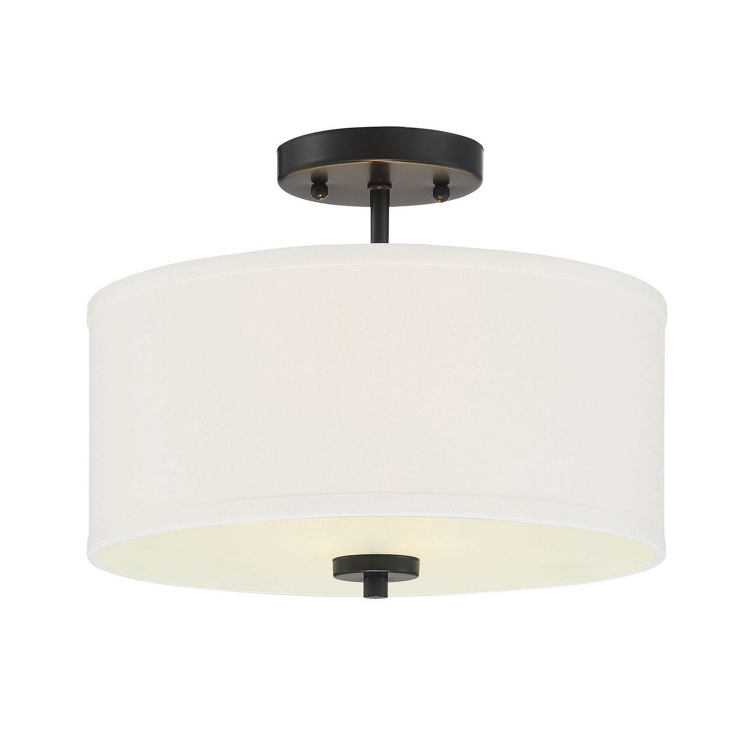 Meridian - M60008MBK - Two Light Semi-Flush Mount - Msemi - Matte Black