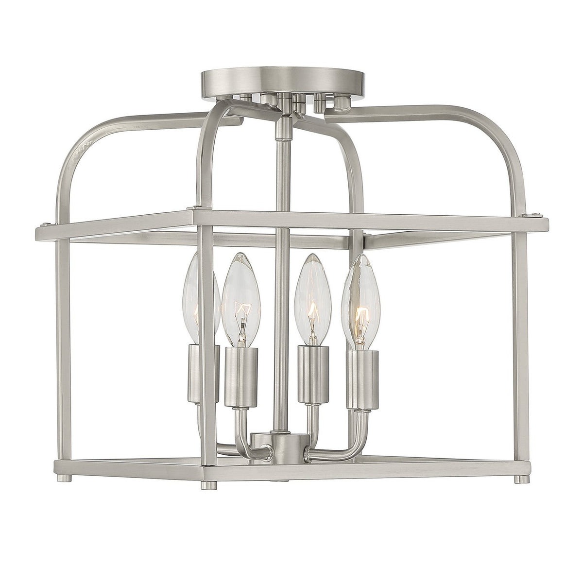 Meridian - M60061BN - Four Light Semi-Flush Mount - Brushed Nickel