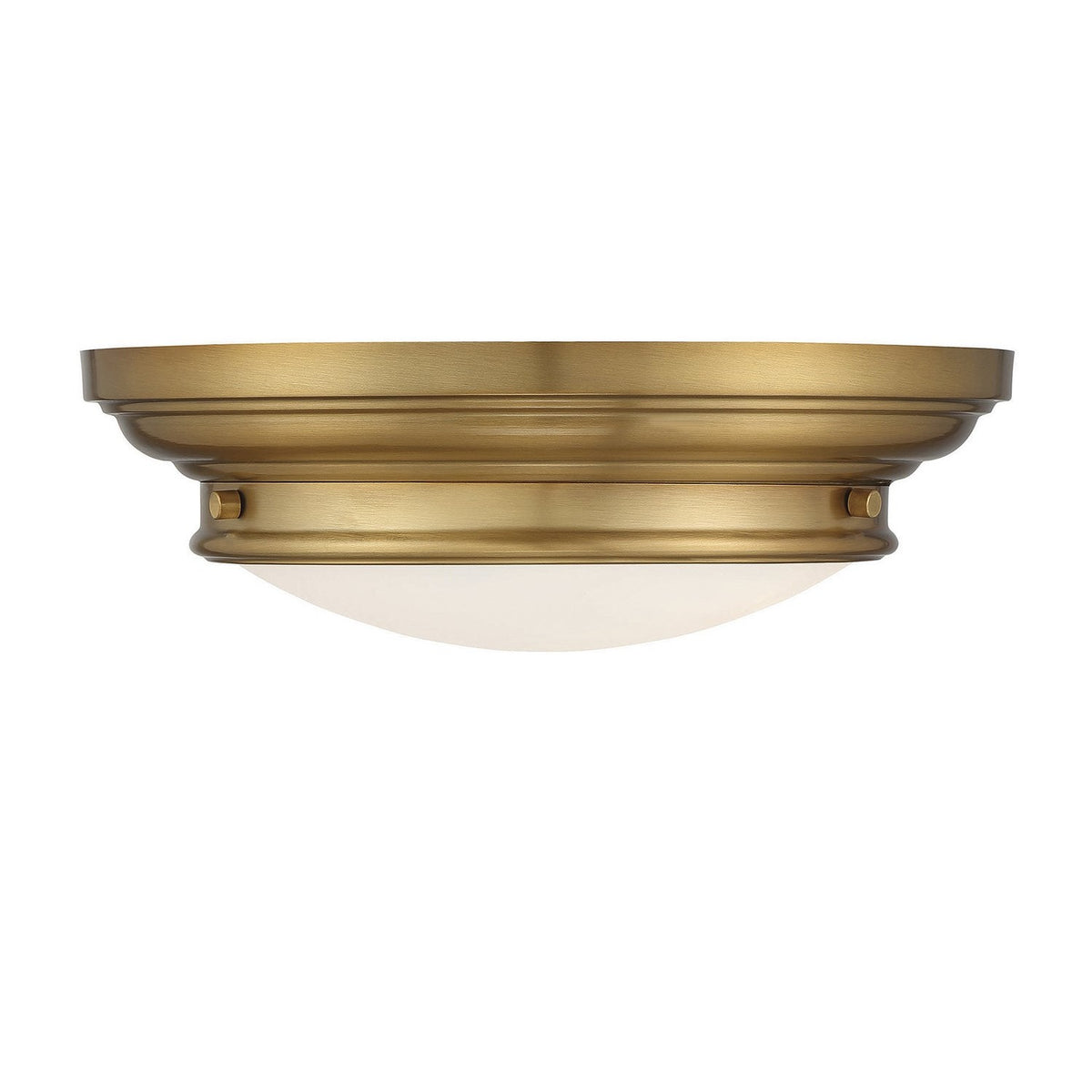 Meridian - M60063NB - Two Light Flush Mount - Natural Brass