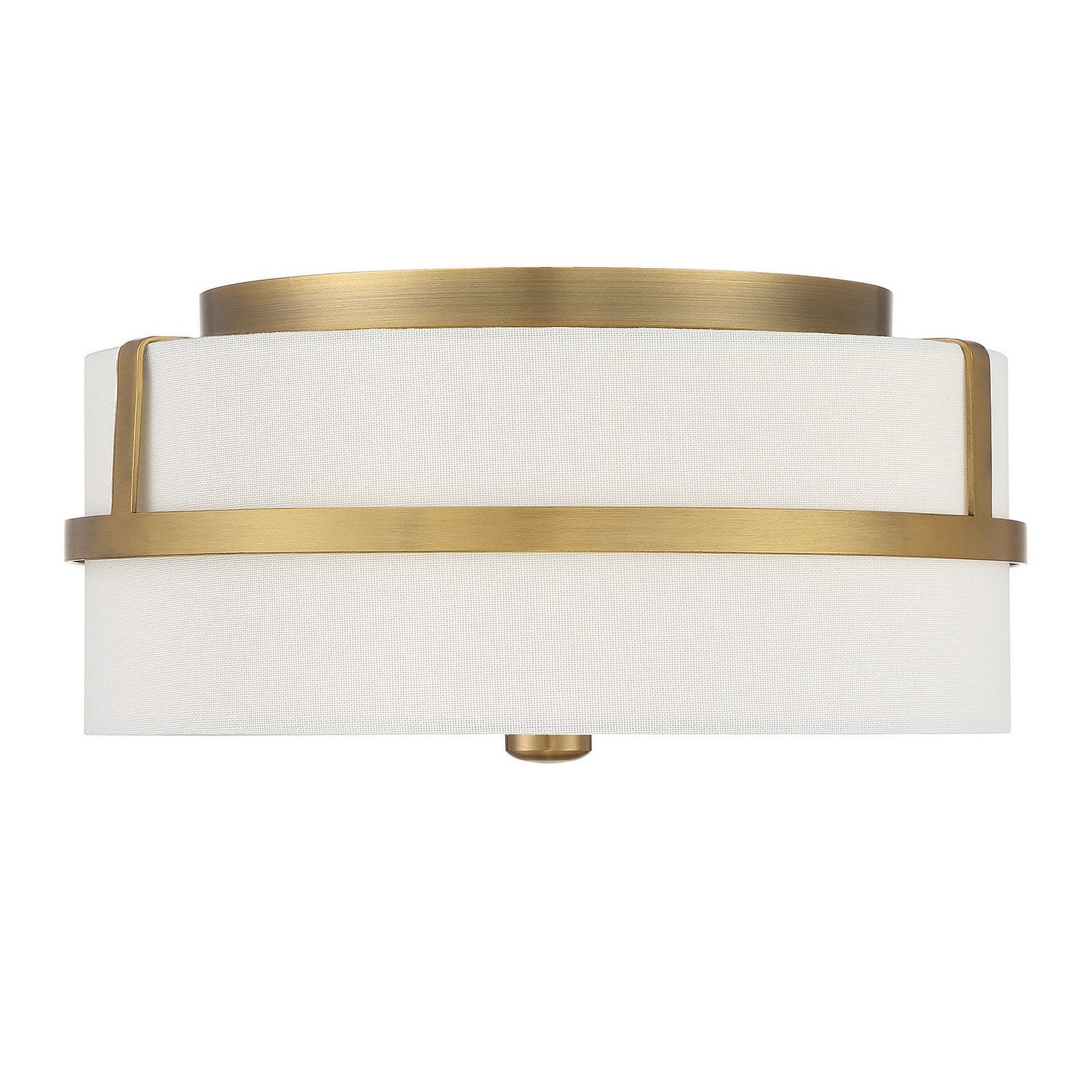 Meridian - M60065NB - Two Light Flush Mount - Natural Brass