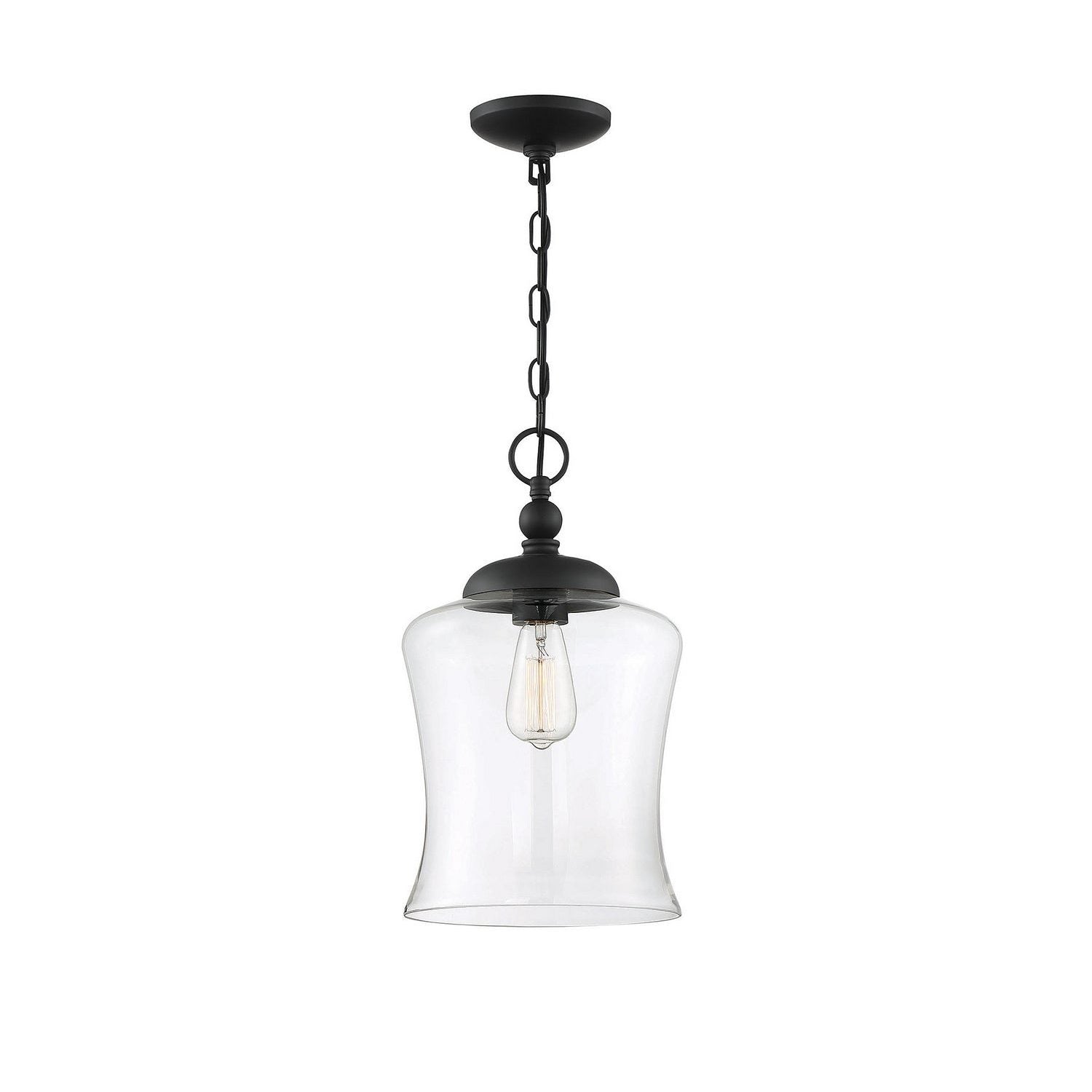 Meridian - M70019MBK - One Light Pendant - Mpend - Matte Black