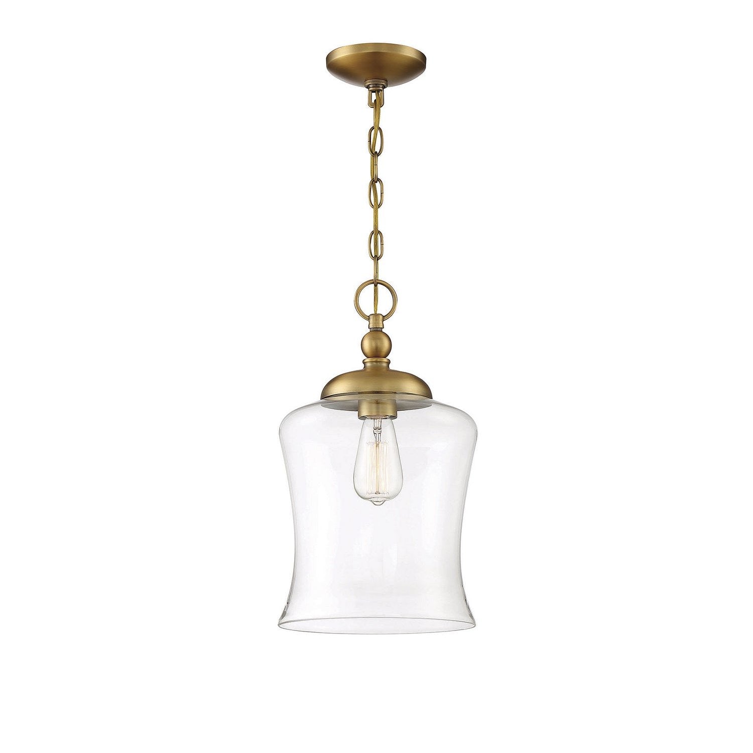 Meridian - M70019NB - One Light Pendant - Mpend - Natural Brass