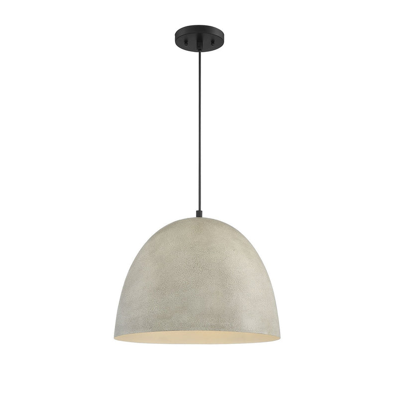 Meridian - M70093CMBK - One Light Pendant - Mpend - Concrete with Matte Black