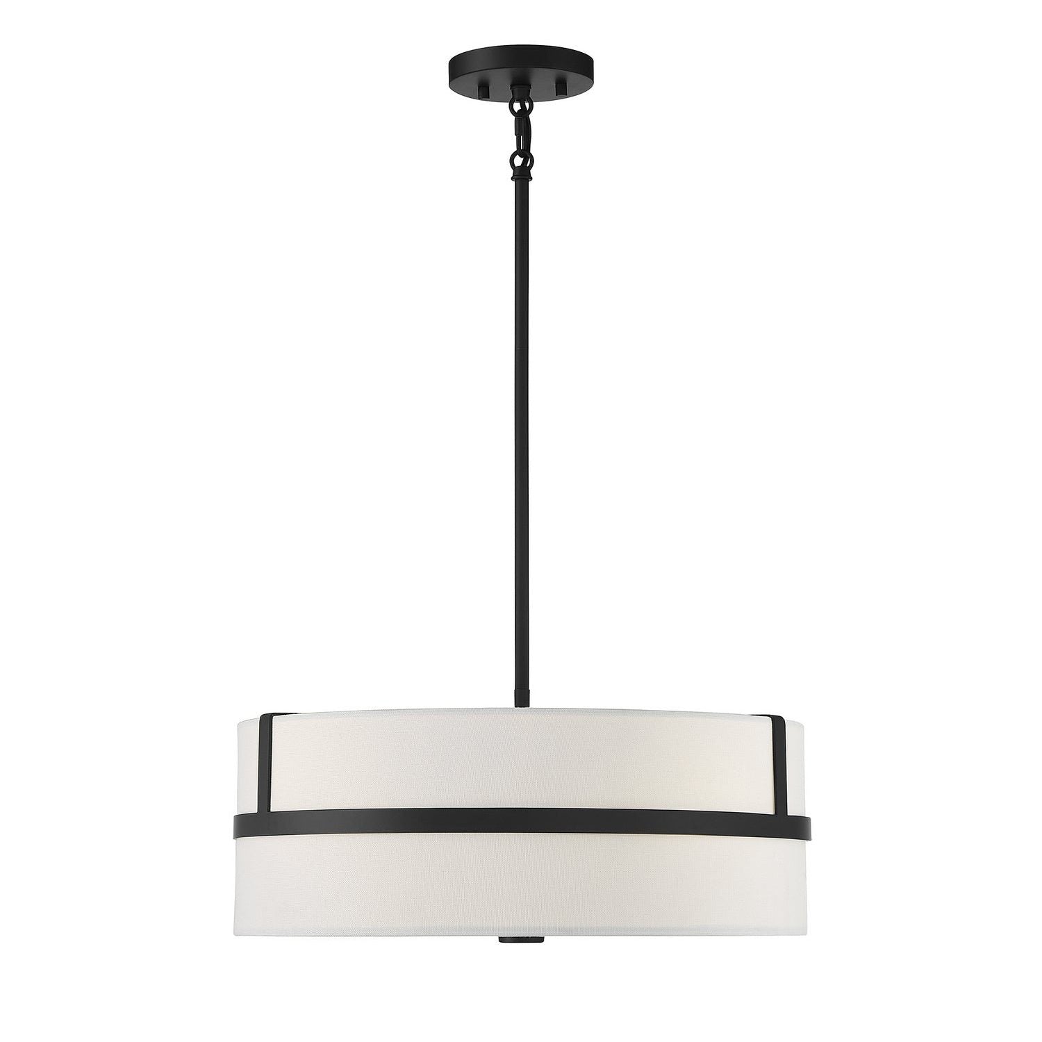 Meridian - M70102MBK - Four Light Pendant - Matte Black