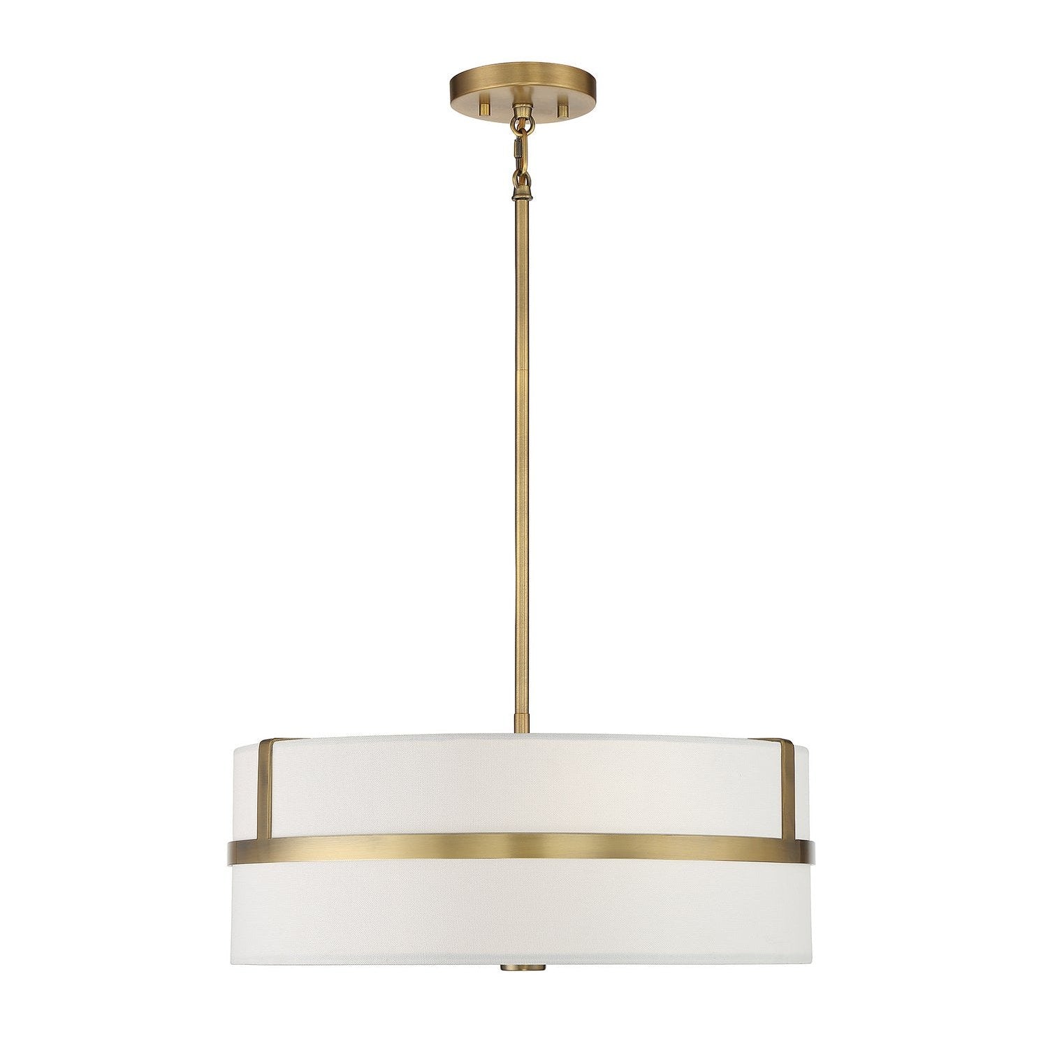 Meridian - M70102NB - Four Light Pendant - Natural Brass