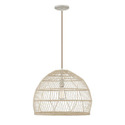 Meridian - M70106NR - One Light Pendant - Natural Rattan with a Matching Socket