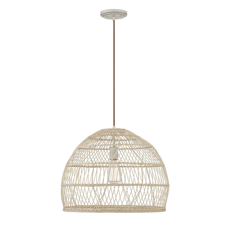 Meridian - M70106NR - One Light Pendant - Natural Rattan with a Matching Socket