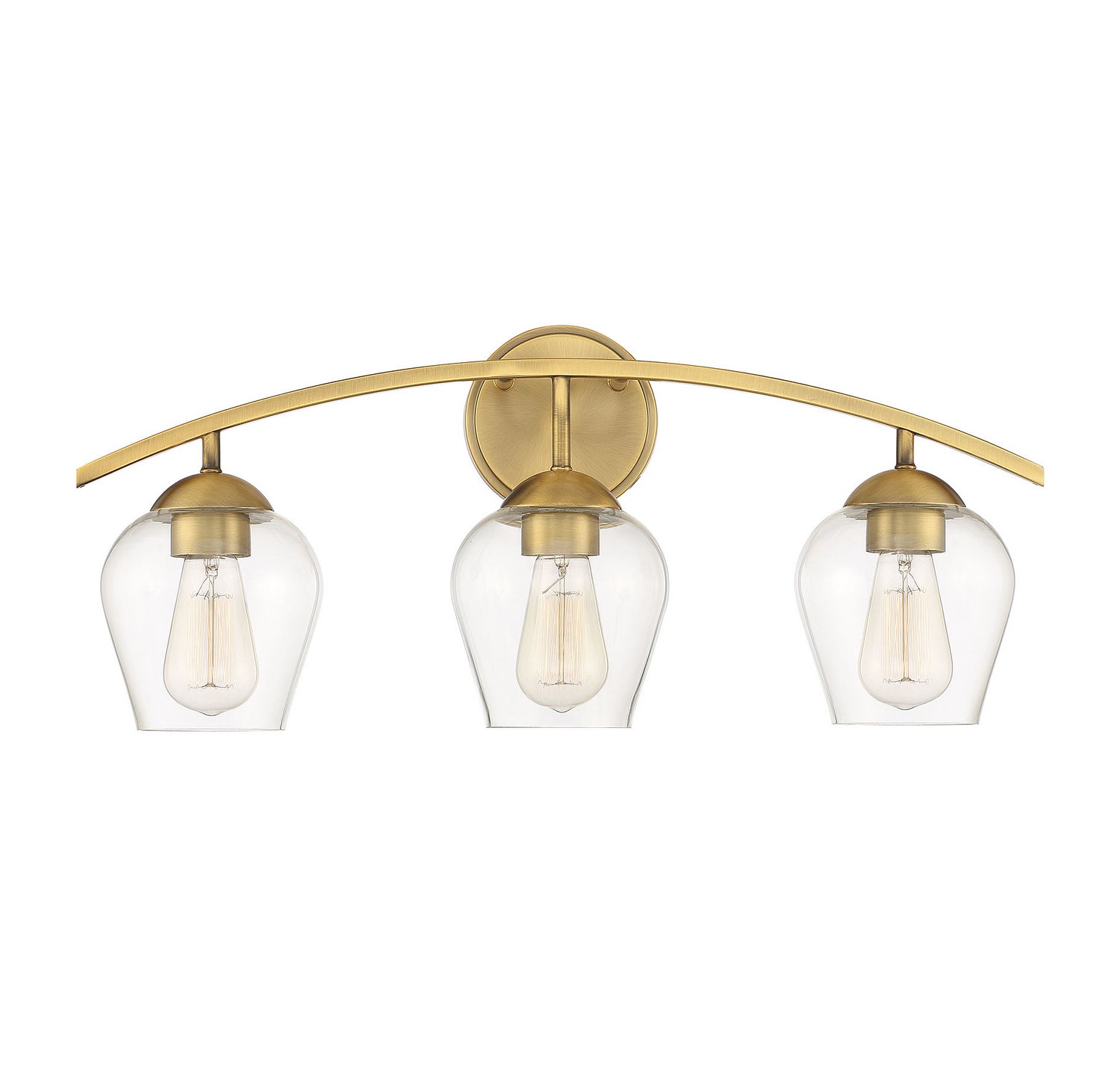 Meridian - M80032NB - Three Light Bathroom Vanity Light - Mbath - Natural Brass