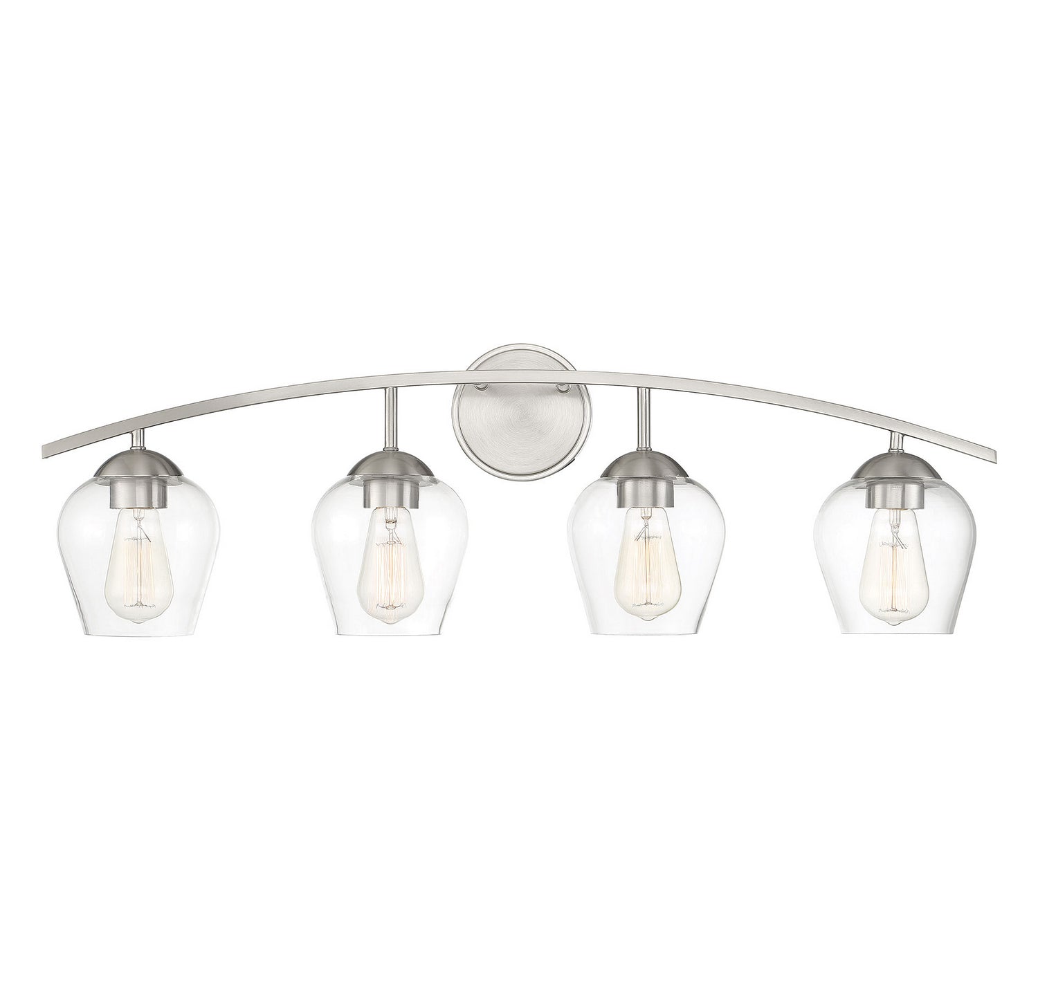 Meridian - M80033BN - Four Light Bathroom Vanity Light - Mbath - Brushed Nickel