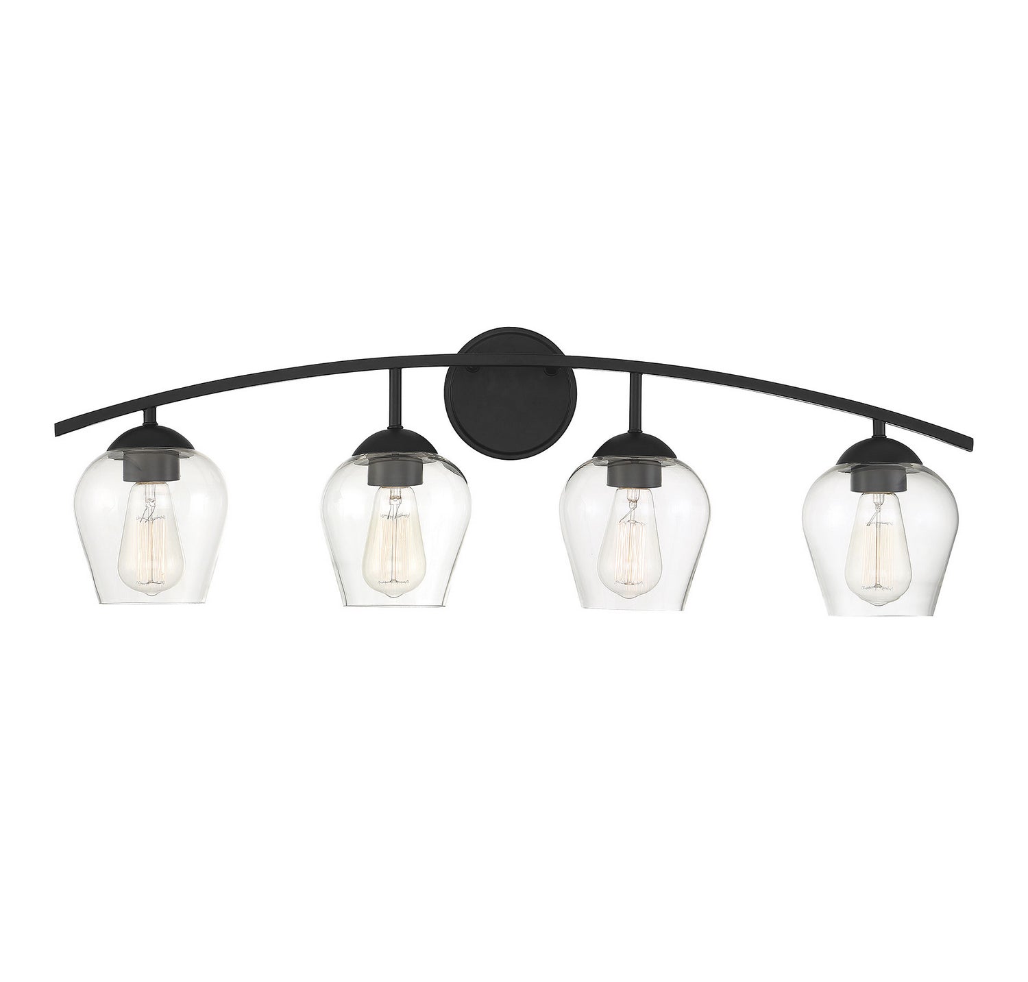 Meridian - M80033MBK - Four Light Bathroom Vanity Light - Mbath - Matte Black
