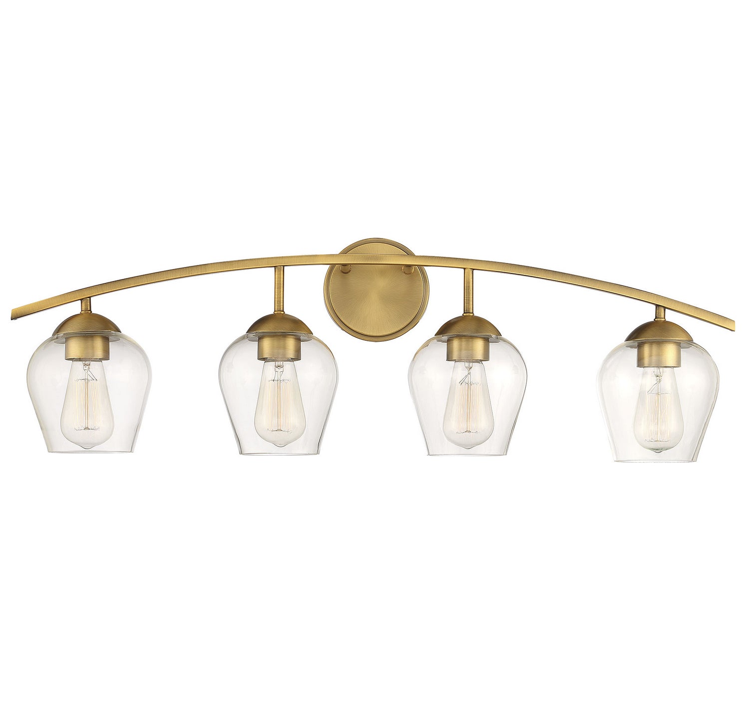 Meridian - M80033NB - Four Light Bathroom Vanity Light - Mbath - Natural Brass