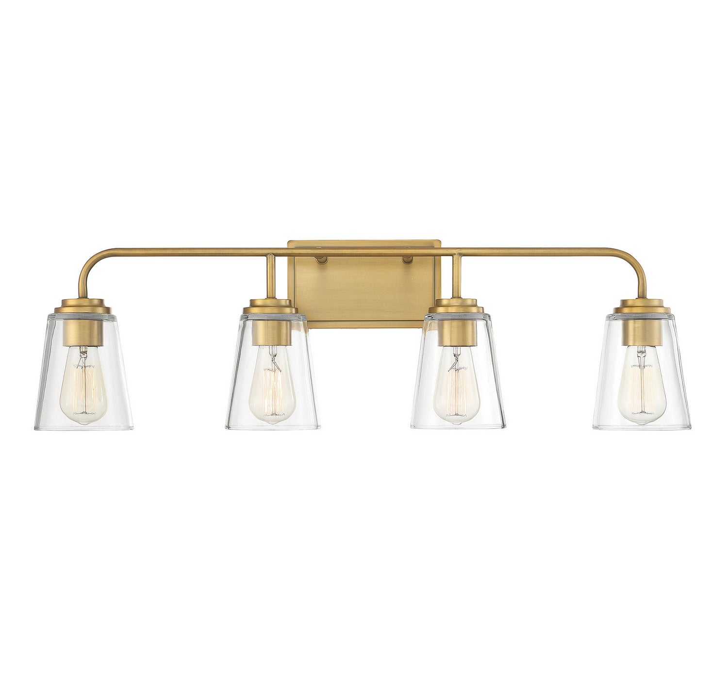 Meridian - M80045NB - Four Light Bathroom Vanity Light - Mbath - Natural Brass