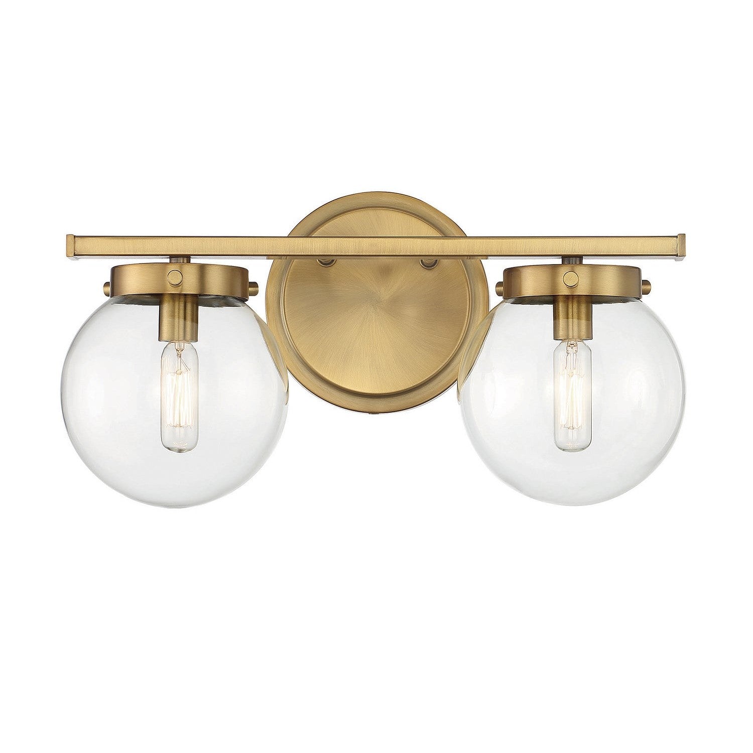 Meridian - M80046NB - Two Light Bathroom Vanity Light - Natural Brass