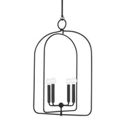 Mitzi - H512701L-AI - Four Light Pendant - Mallory - Aged Iron