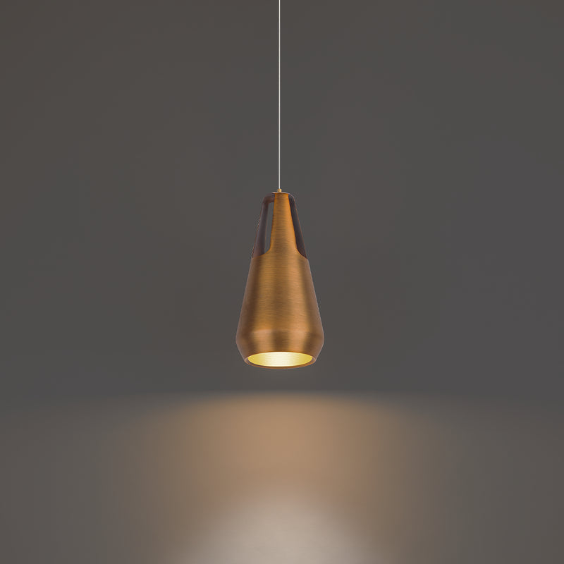 Modern Forms - PD-66110-AB - LED Mini Pendant - Ingot - Aged Brass