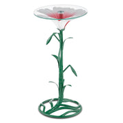 Currey and Company - 4000-0114 - Drinks Table - Hibiscus Collection - Glossy White/Pink/Green/Clear