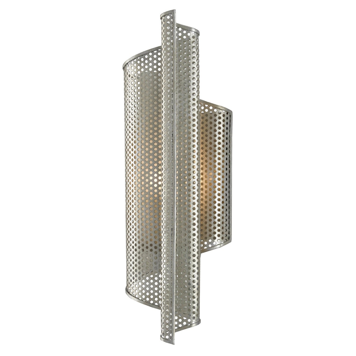 Currey and Company - 5000-0168 - One Light Wall Sconce - Penfold Collection - Contemporary Silver Leaf/Painted Contemporary Silver