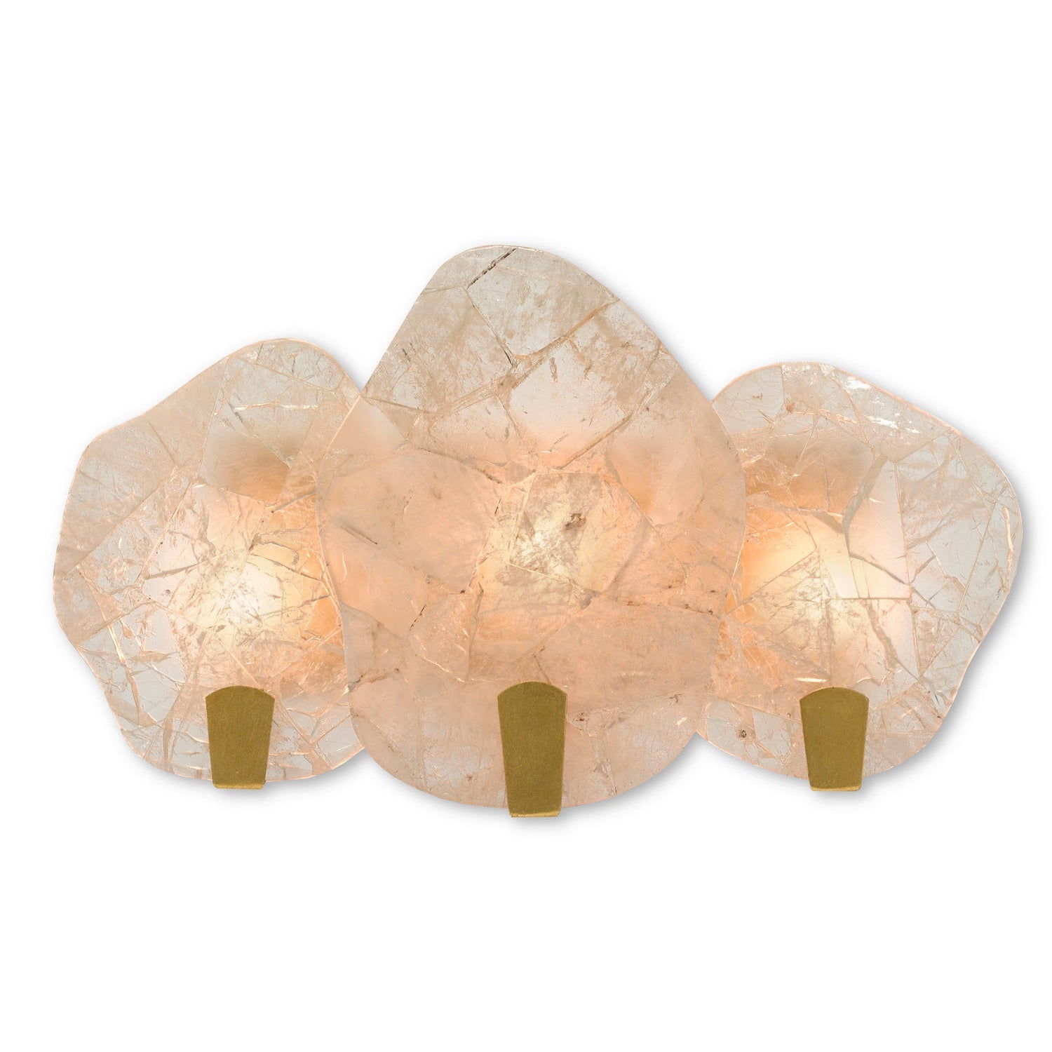 Currey and Company - 5000-0170 - Three Light Wall Sconce - Nightfall Wall Sconce - Contemporary Gold Leaf/Smoky Quartz