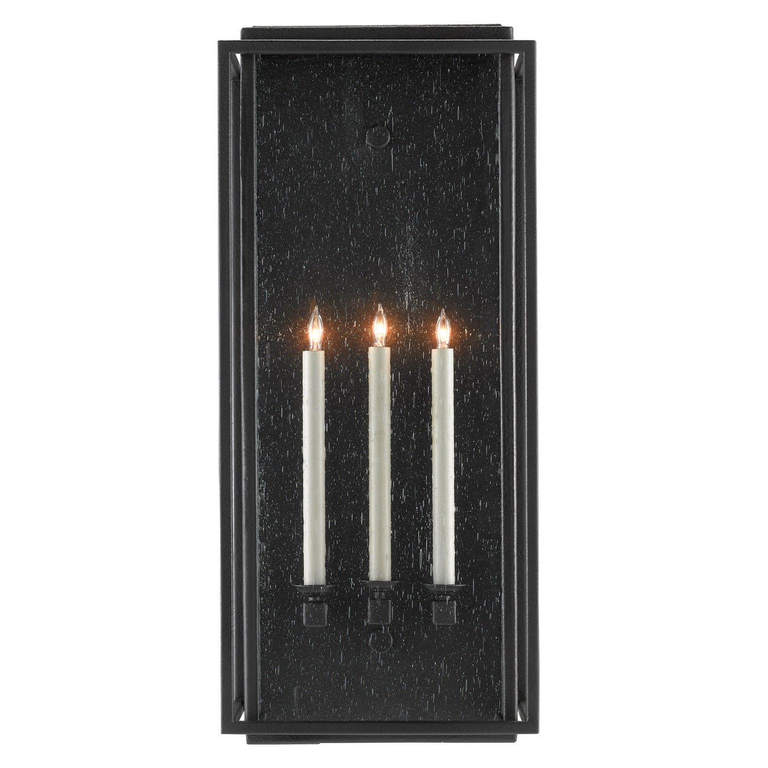 Currey and Company - 5500-0042 - Three Light Outdoor Wall Sconce - Wright Collection - Midnight