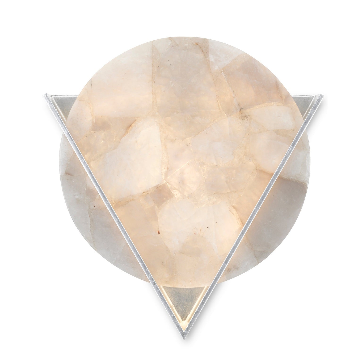 Currey and Company - 5900-0036 - One Light Wall Sconce - Baron Wall Sconce - Silver Leaf/Smoky Quartz