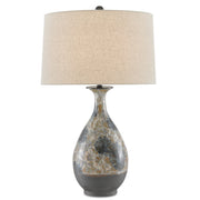 Currey and Company - 6000-0658 - One Light Table Lamp - Frangipani Table Lamp - Cream/Blue/Brown