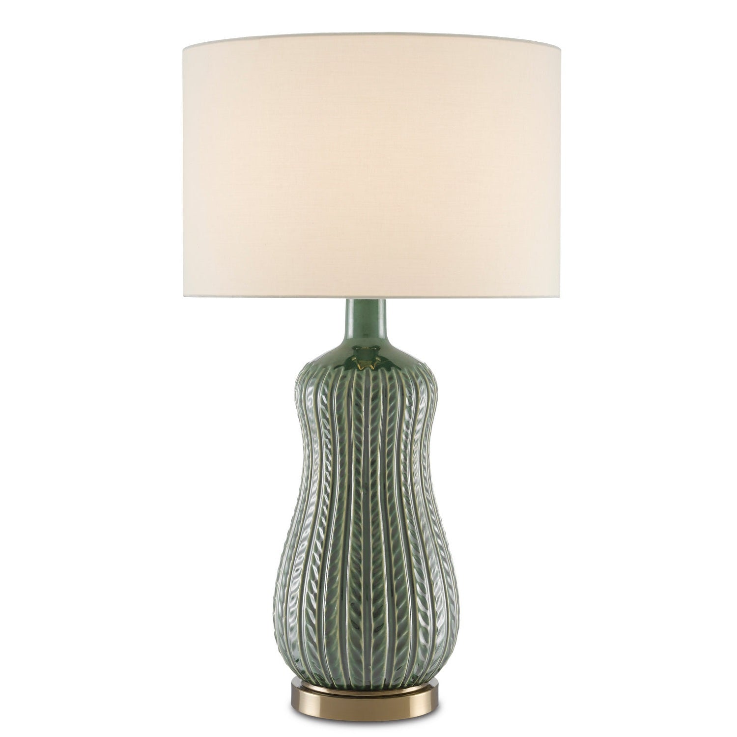Currey and Company - 6000-0673 - One Light Table Lamp - Mamora Collection - Green
