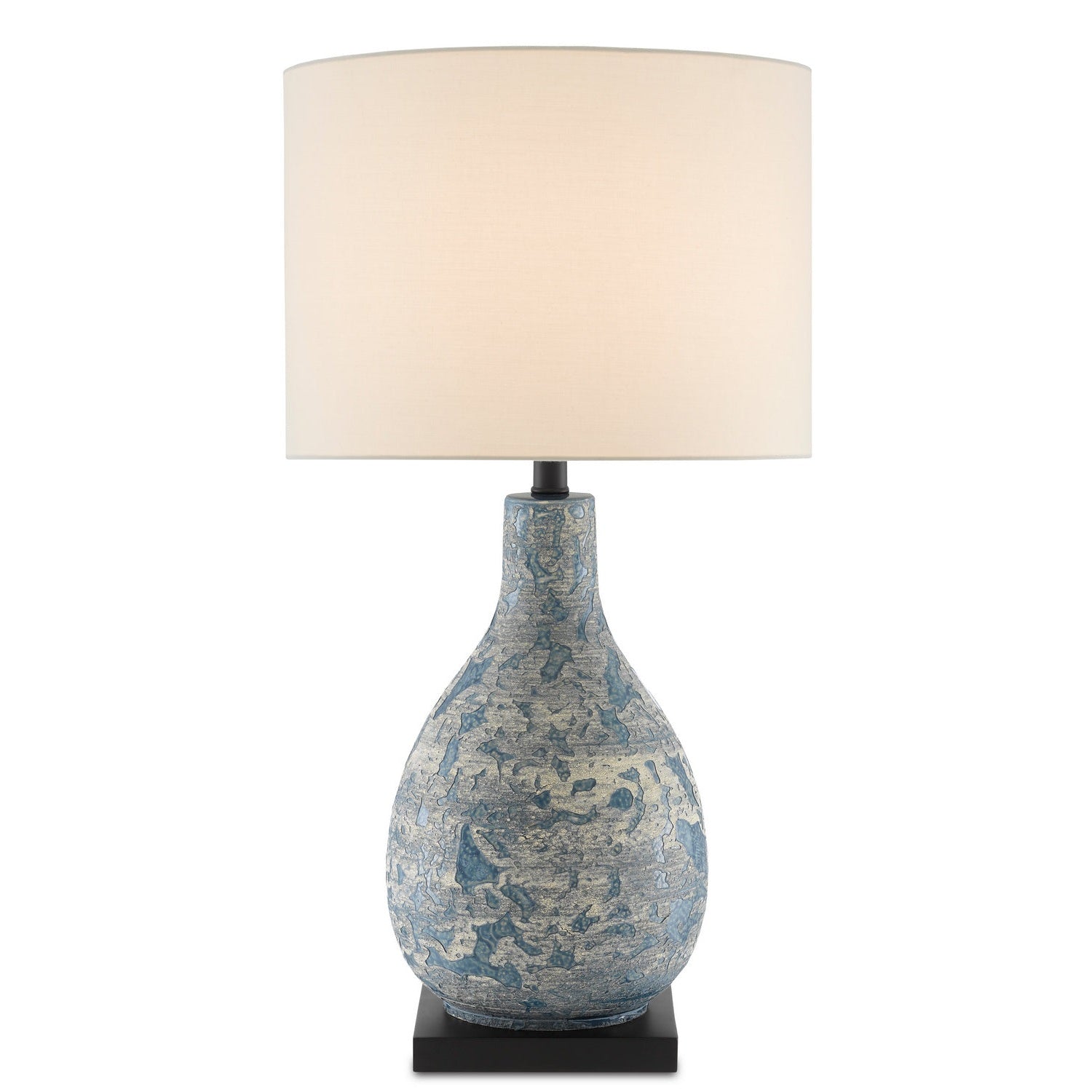 Currey and Company - 6000-0674 - One Light Table Lamp - Ostracon Blue Table Lamp - Vintage Blue