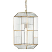 Currey and Company - 9000-0749 - One Light Pendant - Bardolph Pendant - Antique Brass/Clear