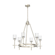 Alora - CH314306PNCC - Six Light Chandelier - Salita - Clear Crystal/Polished Nickel