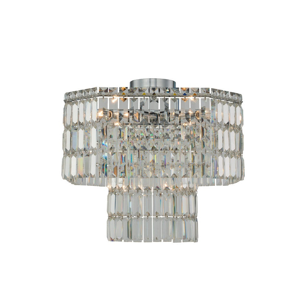 Allegri - 036545-010-FR001 - Six Light Semi Flush Mount - Livelli - Polished Chrome
