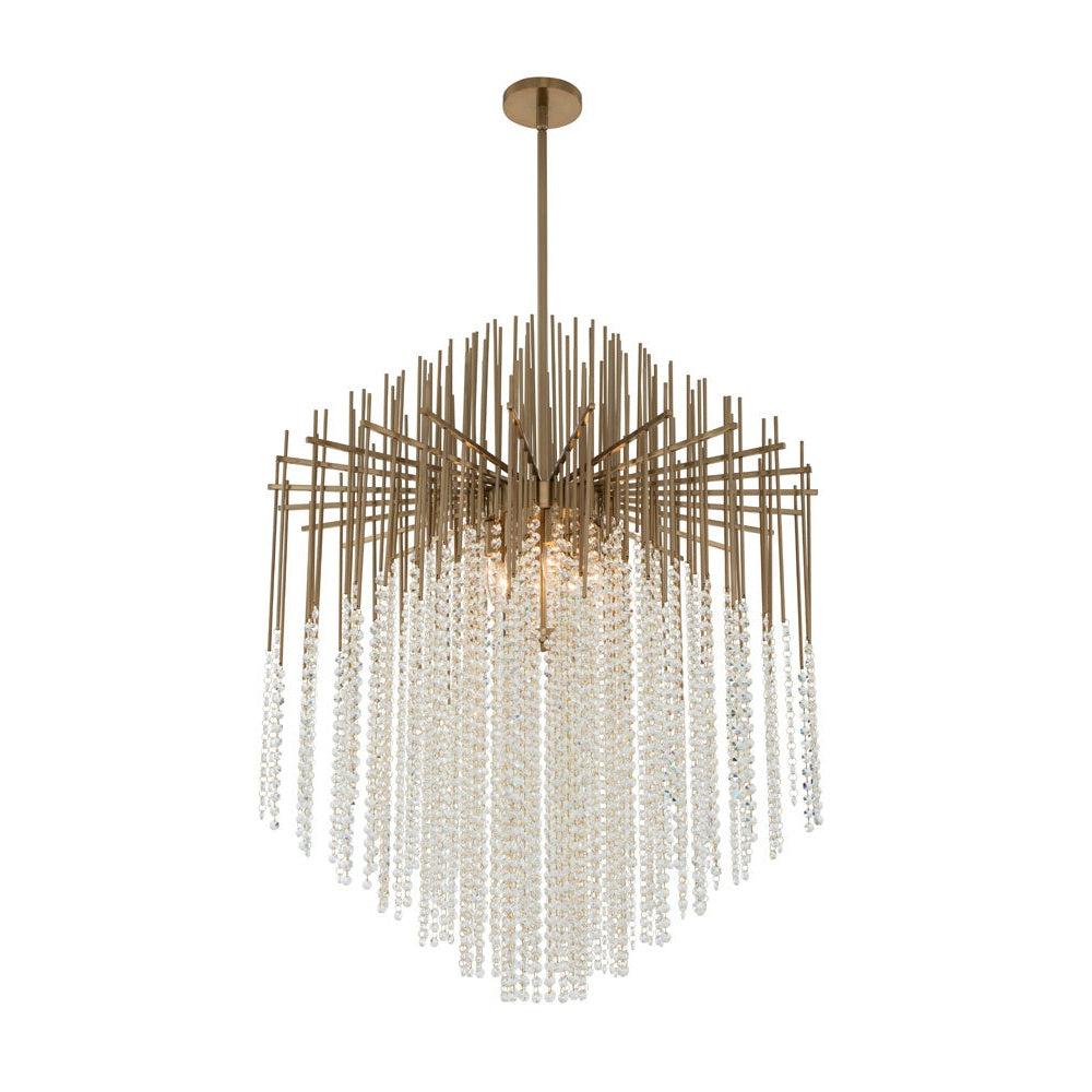 Allegri - 037656-038-FR001 - Eight Light Pendant - Estrella - Brushed Champagne Gold