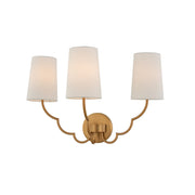 Kalco - 514323NB - Three Light Wall Sconce - Sophia - New Brass