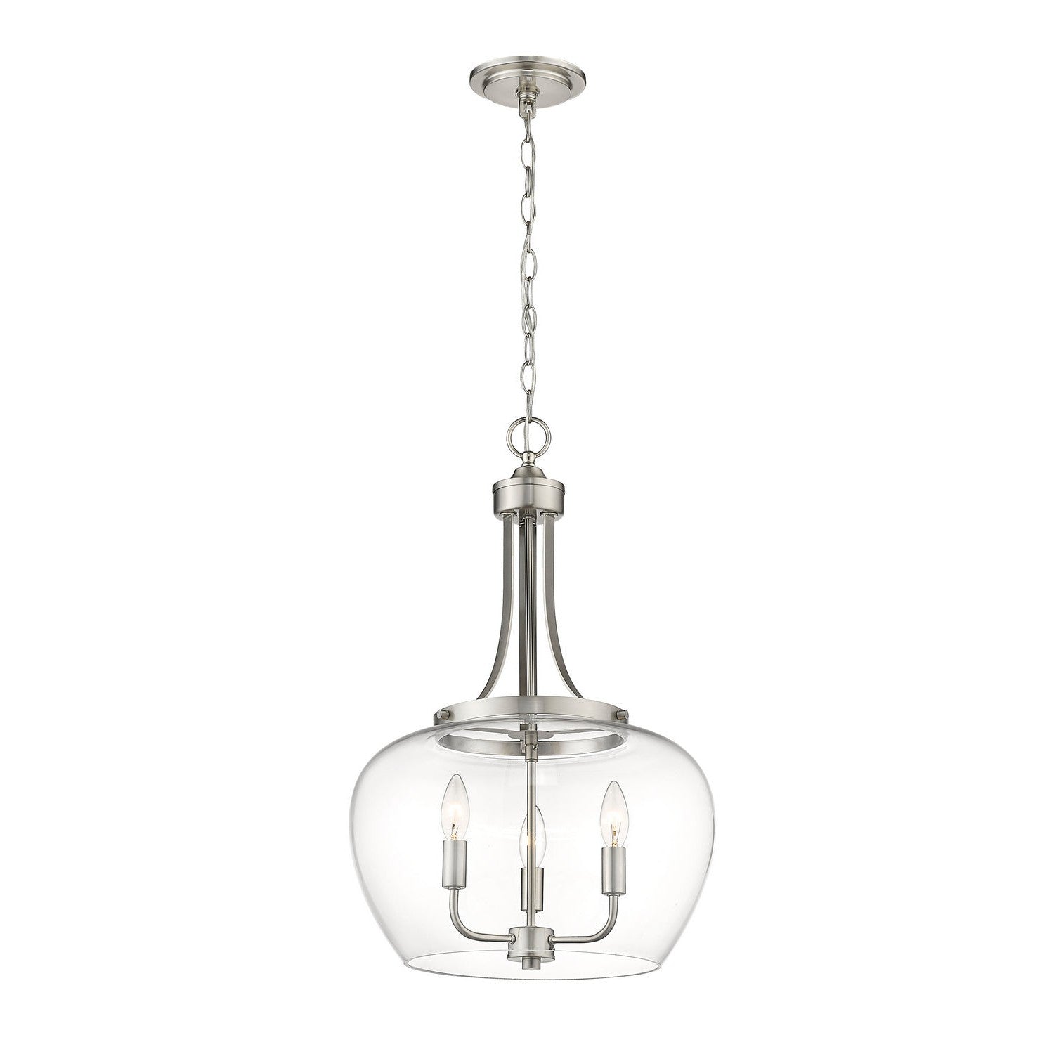Z-Lite - 473P16-BN - Three Light Pendant - Joliet - Brushed Nickel