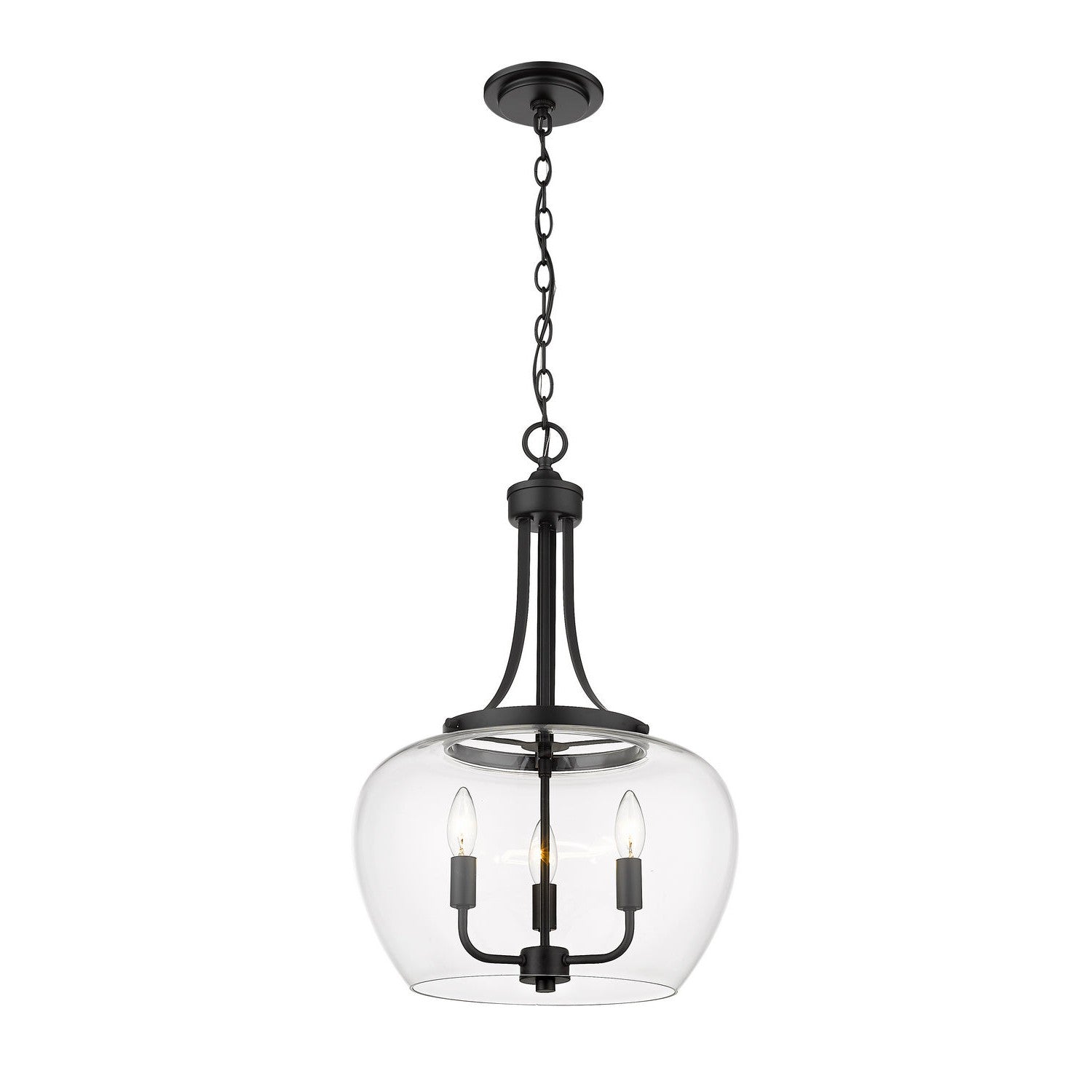 Z-Lite - 473P16-MB - Three Light Pendant - Joliet - Matte Black
