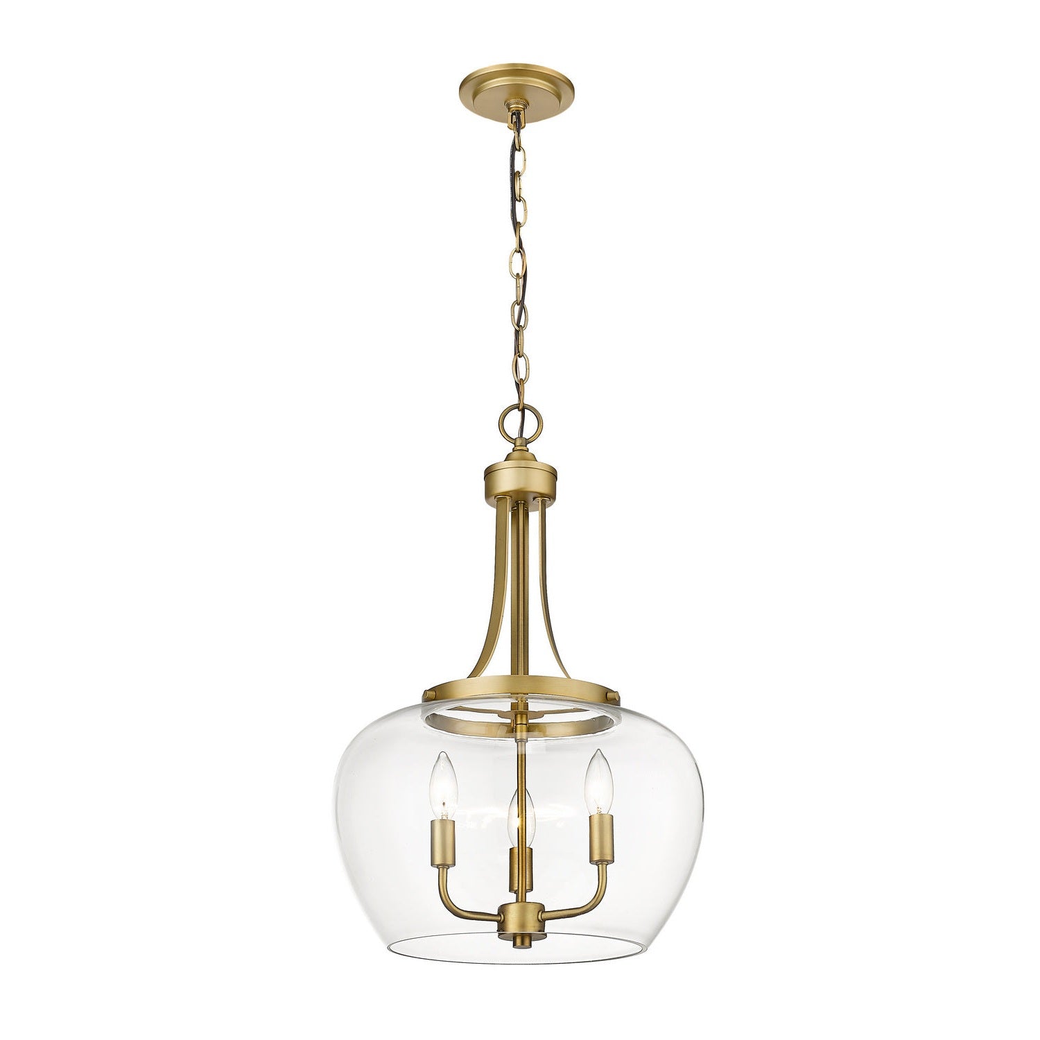 Z-Lite - 473P16-OBR - Three Light Pendant - Joliet - Olde Brass