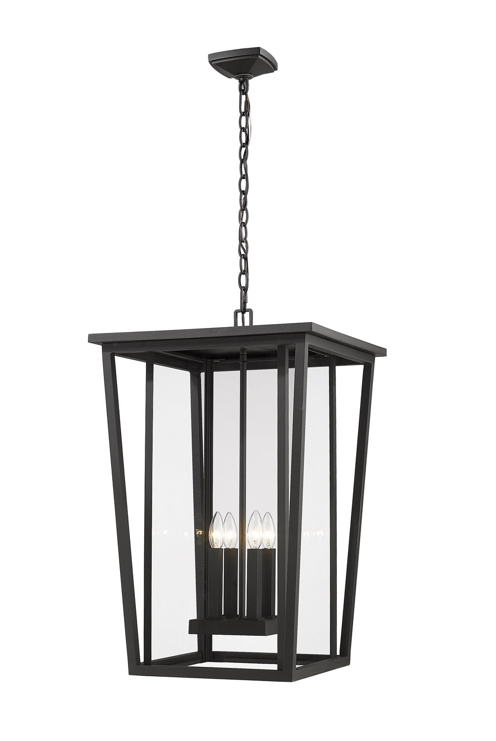 Z-Lite - 571CHXXL-BK - Four Light Outdoor Chain Mount Ceiling Fixture - Seoul - Black