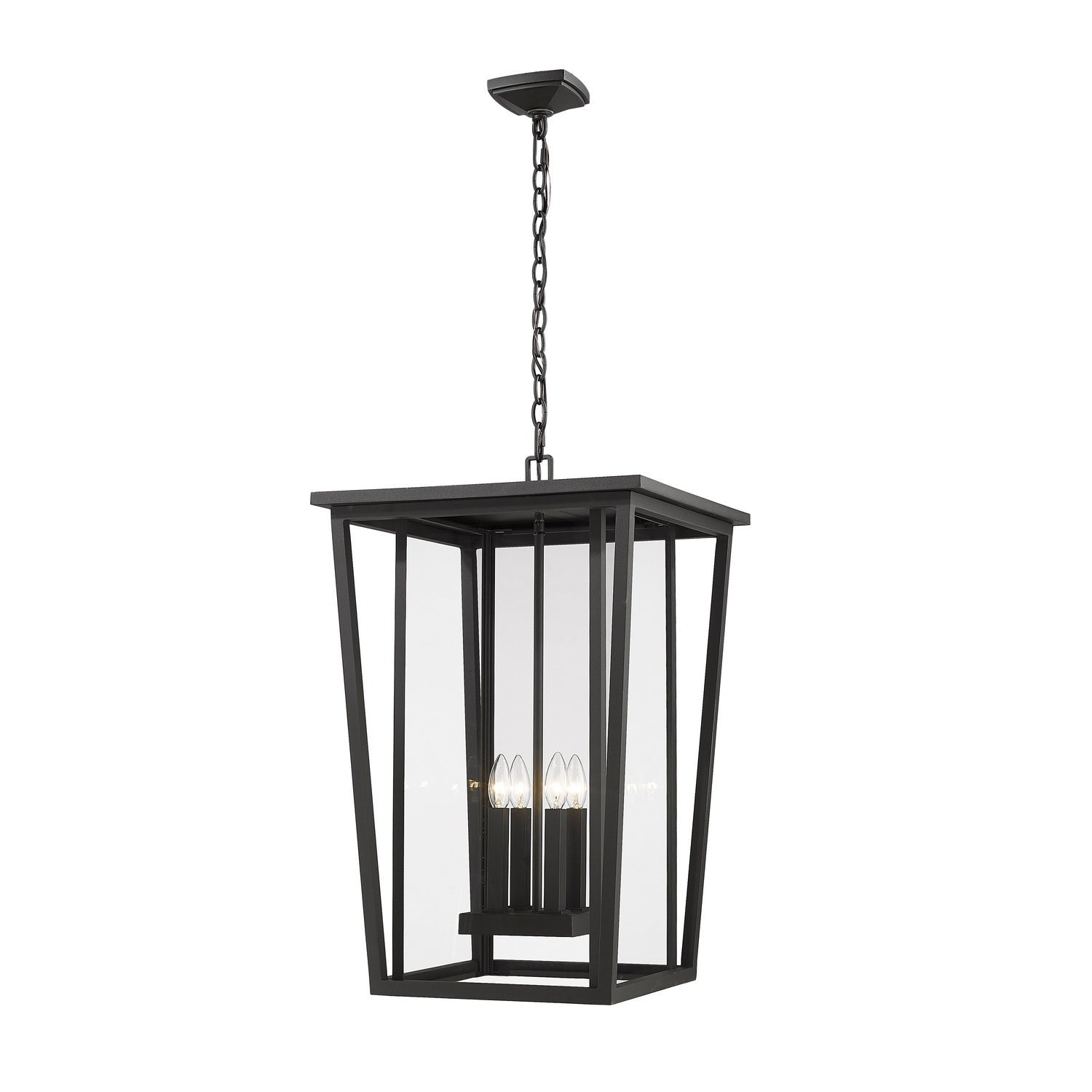 Z-Lite - 571CHXXL-BK - Four Light Outdoor Chain Mount Ceiling Fixture - Seoul - Black