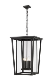 Z-Lite - 571CHXXL-BK - Four Light Outdoor Chain Mount Ceiling Fixture - Seoul - Black