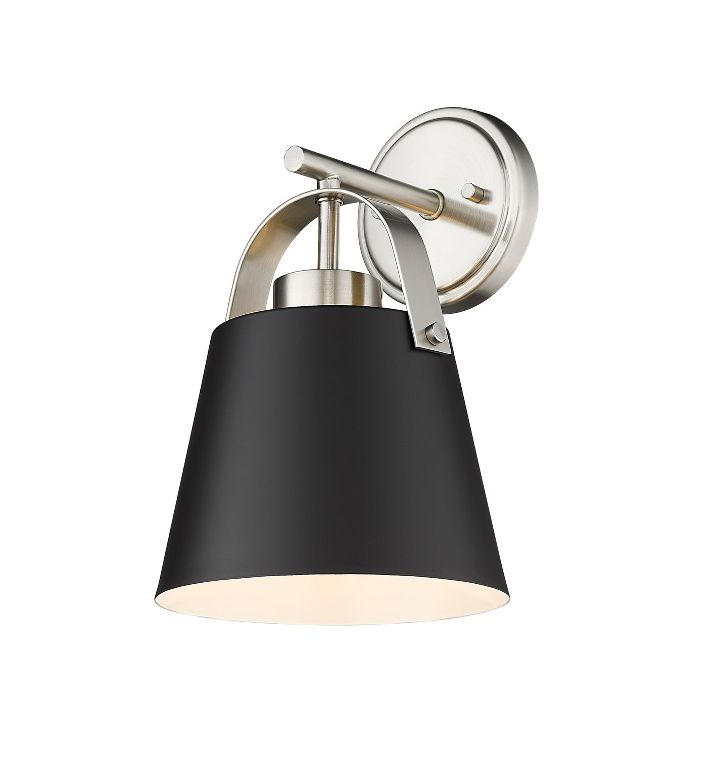 Z-Lite - 726-1S-MB+BN - One Light Wall Sconce - Z-Studio - Matte Black + Brushed Nickel